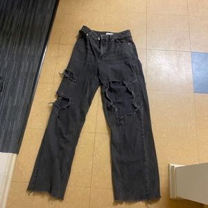 Garage black denim jeans